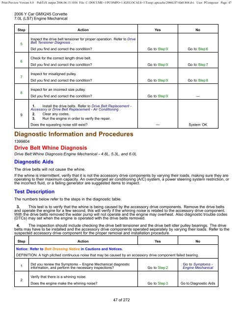 LS7 Corvette Mechanical Repair Specs (PDF) - Bakes Online