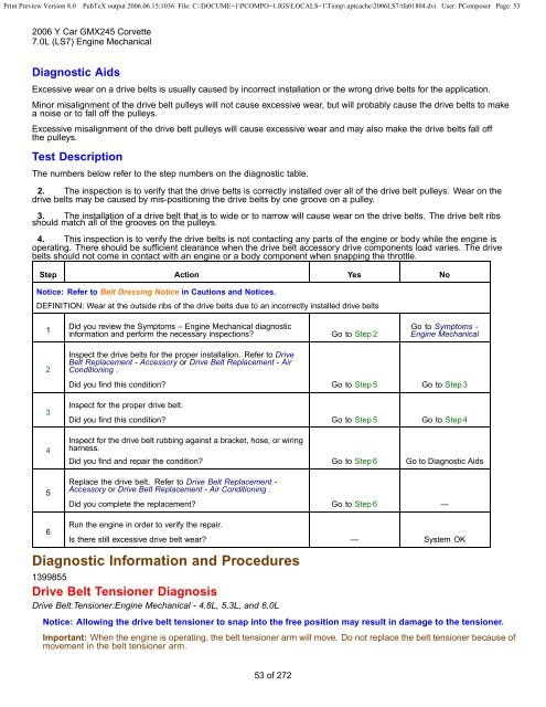 LS7 Corvette Mechanical Repair Specs (PDF) - Bakes Online