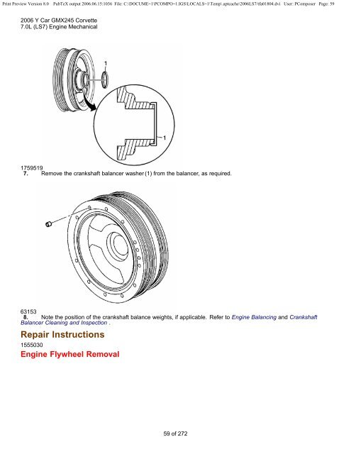 LS7 Corvette Mechanical Repair Specs (PDF) - Bakes Online