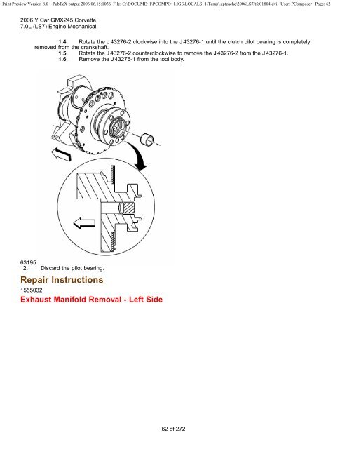 LS7 Corvette Mechanical Repair Specs (PDF) - Bakes Online