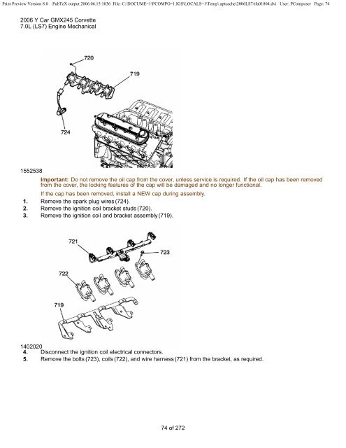 LS7 Corvette Mechanical Repair Specs (PDF) - Bakes Online