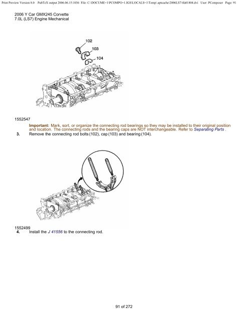 LS7 Corvette Mechanical Repair Specs (PDF) - Bakes Online