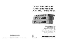 AX-SERIES VX-SERIES AMPLIFIERS