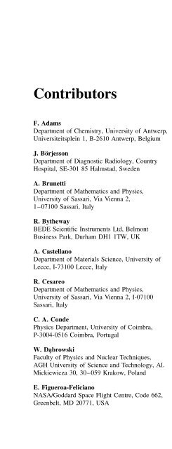 X-Ray Spectrometry - Survival-training.info