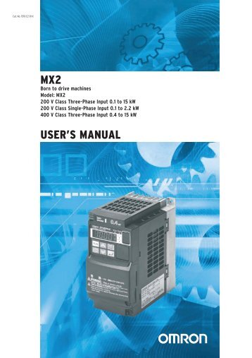 MX2 Users Manual - Omron Europe