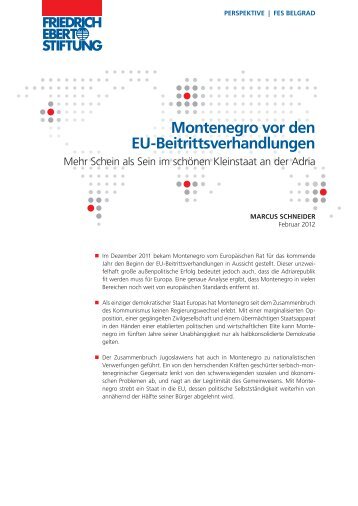 Montenegro vor den EU-Beitrittsverhandlungen - Bibliothek der ...