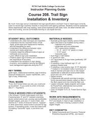 Course 208. Trail Sign Installation & Inventory - Pacific Crest Trail ...