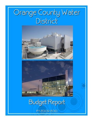 Orange County Water District Budget Report Fiscal Year 2009-10