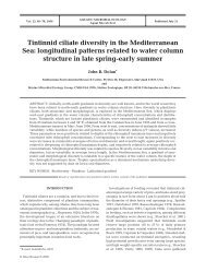 Tintinnid ciliate diversity in the Mediterranean Sea: longitudinal ...