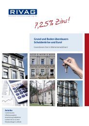 7,25% Zins ! - bei der RIVAG Rheinland-Immobilienverwaltungs AG