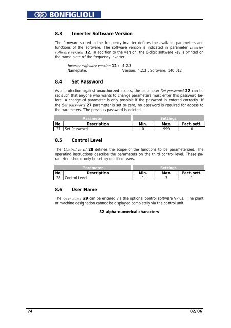 Operating Instruction - Frequency Inverter 230V / 400V ... - opis.cz