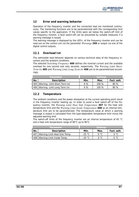 Operating Instruction - Frequency Inverter 230V / 400V ... - opis.cz