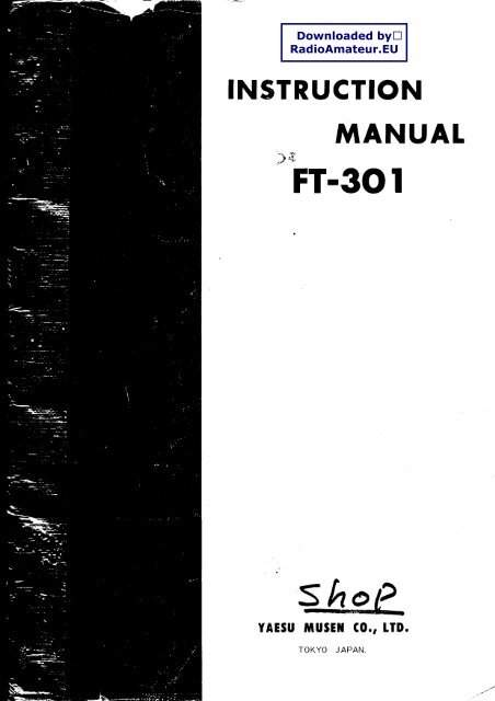 YAESU - FT-301 User manual - RadioManual.eu