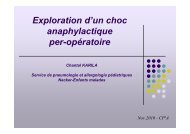 Exploration d'un choc anaphylactique per opÃ©ratoire - SociÃ©tÃ© ...