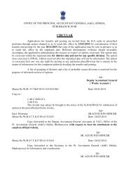 CIRCULAR - Accountant General, Odisha