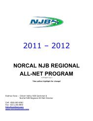 norcal njb regional all-net program - Silicon Valley Section
