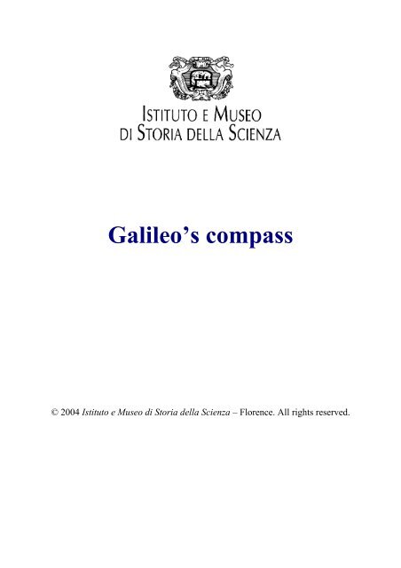 Galileo's compass