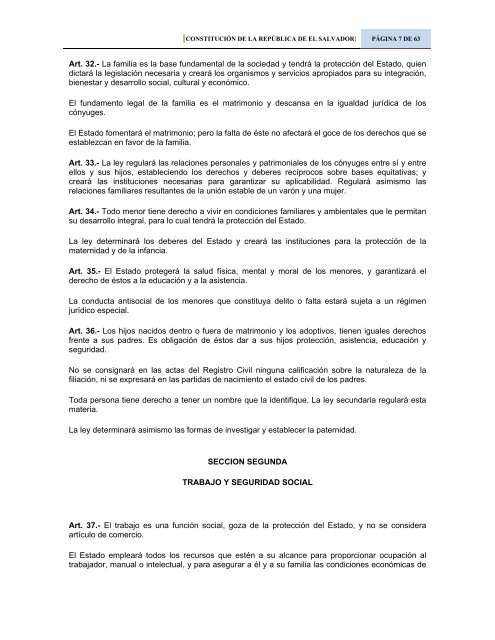 ConstituciÃ³n de la repÃºblica de el salvador - ProcuradurÃ­a General ...