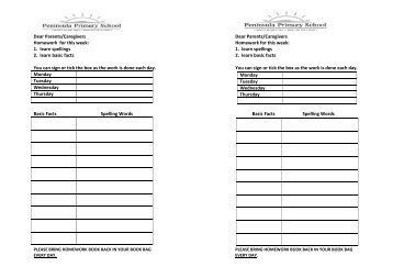 homework sheet template