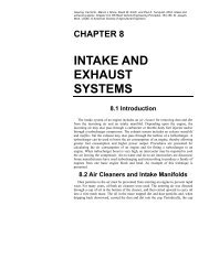 CHAPTER 8 INTAKE AND EXHAUST SYSTEMS 8.1 Introduction
