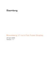Bloomberg 17 Inch Flat Panel Display
