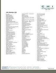 CHI Member List - California Healthcare Institute