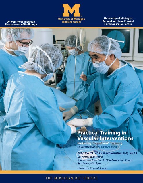 Practical Training in Vascular Interventions Practical Training in ...