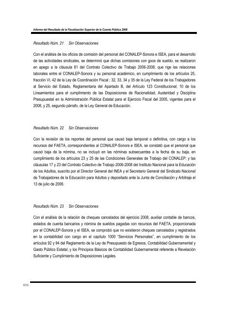 Informe del Resultado de la Fiscalización Superior de la Cuenta ...