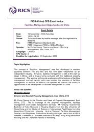 RICS (China) CPD Event Notice - RICS Asia