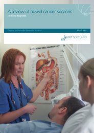A review of bowel cancer services - an early diagnosis - Audit Scotland
