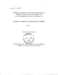 marine terminal services agreement port of houston authority