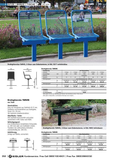 Ziegler Katalog Seiten 354 bis 355