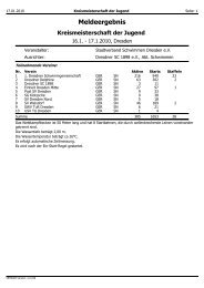 Meldeergebnisse - SG Klotzsche