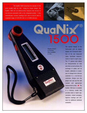 Quanix 1500 Gauge for Powder Coating Operations - Nordson ...