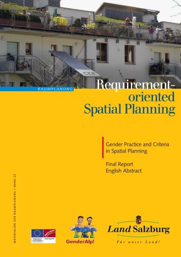 Requirement- oriented Spatial Planning - The four main objectives ...