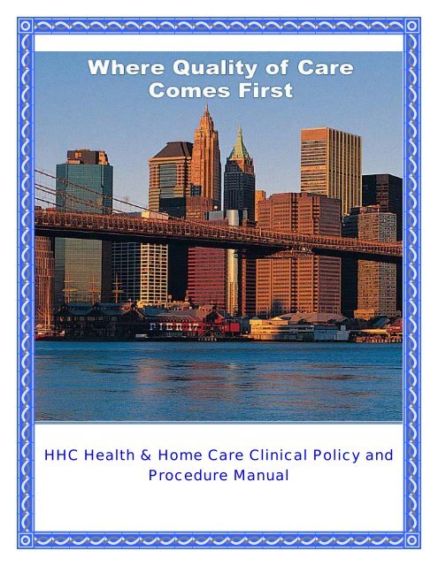 HHC Health & Home Care Clinical Policy And