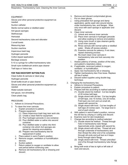 HHC Health & Home Care Clinical Policy And