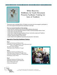 Facilitator Training for Sons of Tradition - White Bison