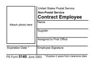 PS Form 5140, Non-Postal Service Contract ... - NALC Branch 78