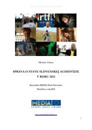 SPRÃVA O STAVE SLOVENSKEJ AUDIOVÃZIE V ROKU 2012 - AIC