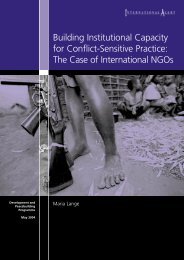 Building Institutional Capacity for Conflict-Sensitive Practice ... - UNDG