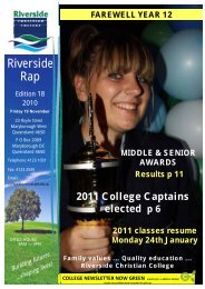 Riverside Rap - Riverside Christian College