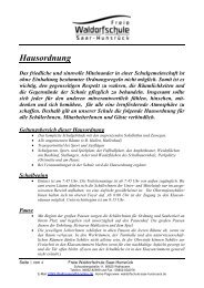 Hausordnung - Freie Waldorfschule Saar-Hunsrück Walhausen