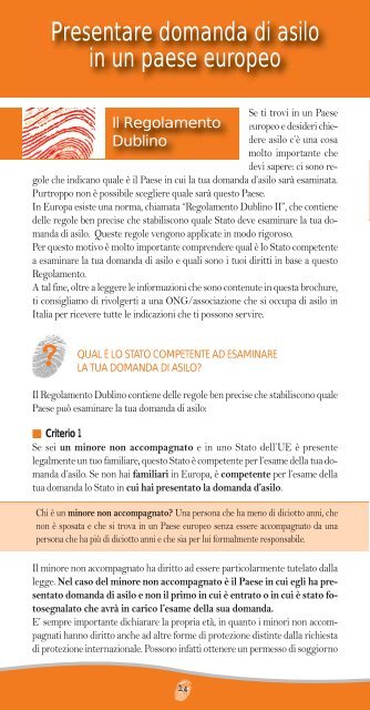 La brochure in italiano - Ministero Dell'Interno