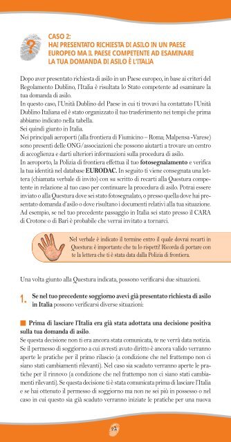 La brochure in italiano - Ministero Dell'Interno