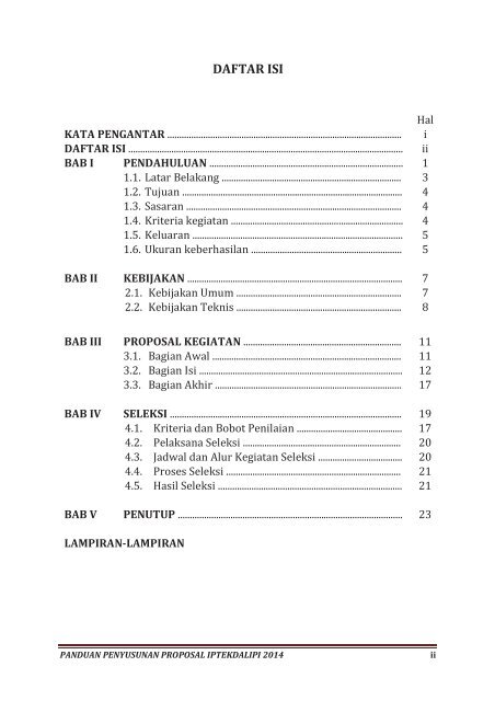 Panduan Proposal IPTEKDA LIPI 2014