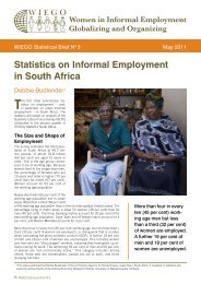 Statistics on Informal Employment in South Africa - WIEGO