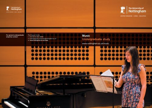 Undergraduate Music Brochure PDF - University of Nottingham