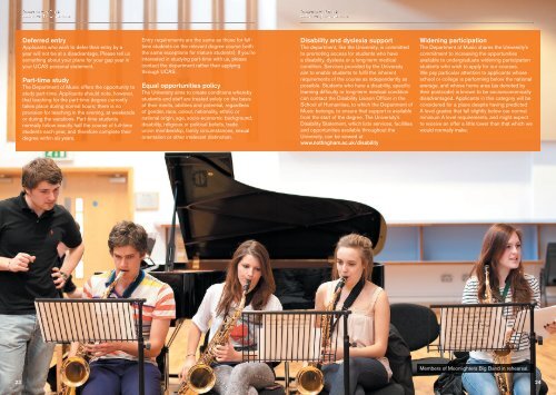 Undergraduate Music Brochure PDF - University of Nottingham