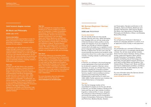 Undergraduate Music Brochure PDF - University of Nottingham